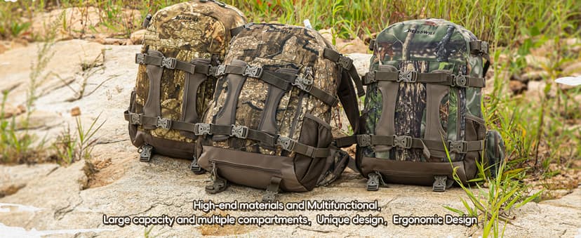 BLISSWILL Hunting Backpack Hunting Day Pack with rifle holder Hunting Gear Accessories gift for men(Timbreon camo)
