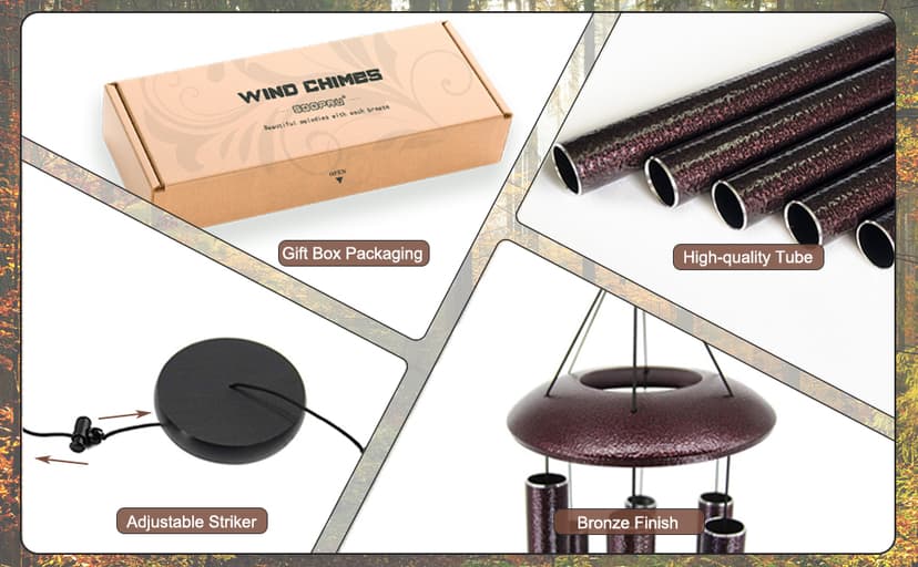 Sister Gifts, 32" Bronze Wind Chimes Sister Gifts for Women, Gifts for Sister, Sisters Gifts from Sister, Gifts for Sister in Law, Best Sister Ever Gifts