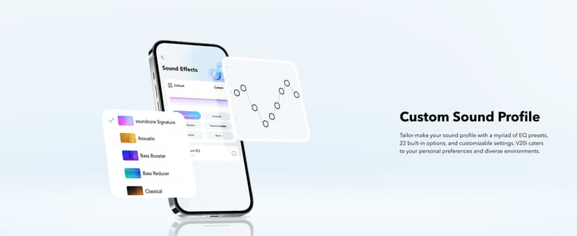 Soundcore V20i by Anker Open-Ear Headphones, Adjustable Ear Hooks, Ultra-Comfort, Snug Fit, Powerful Sound, Clear Calls, IP55, 36H Playtime, Bluetooth 5.4 Wireless Earbuds, Multipoint Connection