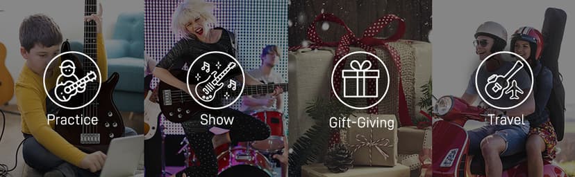 Ktaxon Electric Guitar Kit, 39 Inch H-H Pickups Beginner Electric Guitar Set with 20W Amplifier, Bag, Strap, Cable, Accessories for Adults & Teens (Tiger Blue)