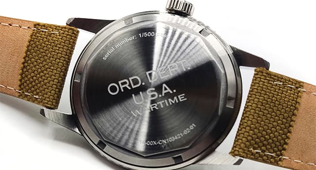 WTI WORLD TIME INTERNATIONAL WARTIME | WW2 Military Watch – Vintage USAAF Watch, Swiss-Quartz Movement with Canvas strap and leather lining, 10 ATM Water Resistant. The Perfect WW2 Memorabilia. Mens Watches for Ever