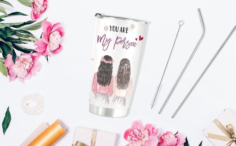 Best Friend Tumblers - You Are My Person 20oz - Perfect Gifts for Best Friends, Friendship Gifts
