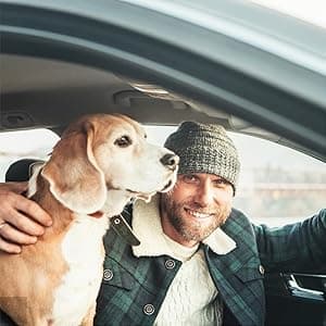 Alotozo Dog Dad Gifts for Men - Christmas Gifts from Dogs to Daddy - Drive Safe Dad Keychain - From Puppy to Daddy Stocking Stuffer - Dog Lover Gift for Father