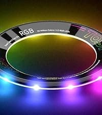 TOSY Flying Disc - 108 RGB Multicolor or 36 Monocolor LEDs, Super Bright, Smart Modes, Christmas Stocking Stuffers Gift, Camping Toy for Kid/Teen/Adult, Auto Light Up, Rechargeable, Waterproof, 175g
