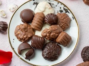 Chocolate Gift Basket, Candy Food Arrangement Platter, Gourmet Snack Box, Holiday Present Idea, Corporate Him & Her, Men Women Sympathy Family Parties & Get Well- Bonnie & Pop