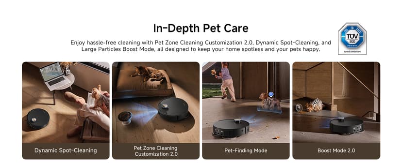 DREAME X50 Ultra Robot Vacuum and Mop with Auto-Empty and Mop Self-Cleaning, 20,000Pa Suction, Obstacle Avoidance and 360° Navigation, Corner to Edge Deep Cleaning, Detangling Brush