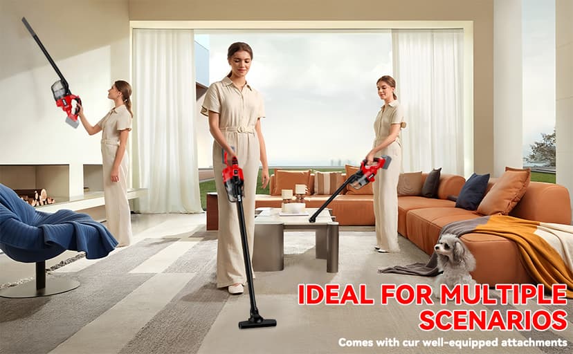 KXX Cordless Vacuum for Milwaukee M18 Battery, 5 in 1 Handheld Electric Vacuum Cleaner with 500W Powerful Motor, 46 CFM Portable Hand Vacuum with Filtration HEPA for Floor, Carpet, Car (Tool Only)