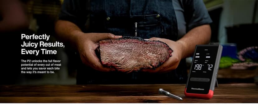 ThermoMaven Smart Bluetooth Wireless Meat Thermometer: Standalone Base, WiFi Unlimited Range, 6 Sensors with NIST Certified Accuracy, 2 Probes for Kitchen, BBQ, Grill, Oven, Smoker, Rotisserie