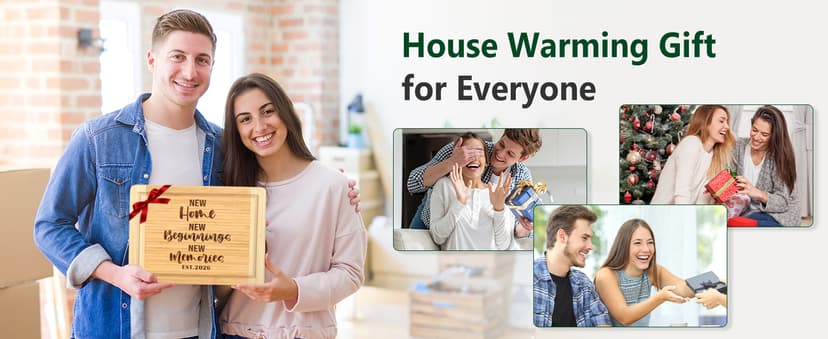 New Beginnings Gifts for Women Men Couple New Homeowner Closing New Apartment Essentials New Memories House Warming Gift New Home 2026,Engraved Cutting Board New Home Gift Ideas B0DS43P1D8