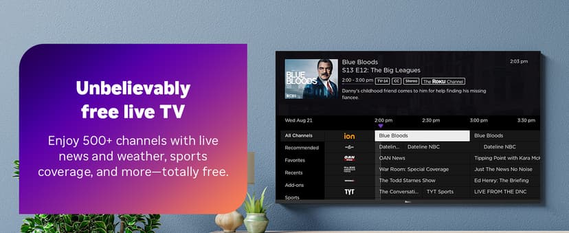 Roku Smart TV 2025 – 50-Inch Select Series, 4K HDR TV – RokuTV with Enhanced Voice Remote – Flat Screen LED Television with Wi-Fi for Streaming Live Local News, Sports, Family Entertainment