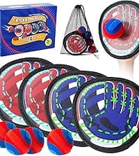 PlayZap Toss and Catch Ball Set Ultra Sturdy ABS - Valentine Gift for Toddlers Kids Teens Boys Girls 3-5 5-8 8-13+ Yrs - Baseball Toy Indoor Outdoor Yard Game & Beach/Pool Toy Set 4 Pack