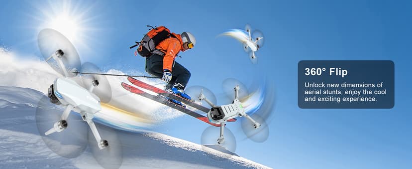 Drone with Camera, 2K HD FPV Drones for Adults, Mini Drone with Gravity Control, One Key Take Off/Land, Waypoint Fly, Gestures Selfie, 3 Speed Modes, RC Drone for Beginners with 2 Batteries