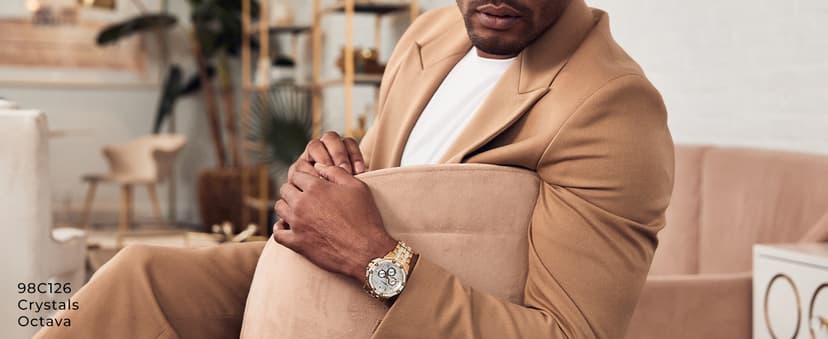 Bulova Men's Crystal Octava Chronograph Quartz Watch, Pave Crystal Dial