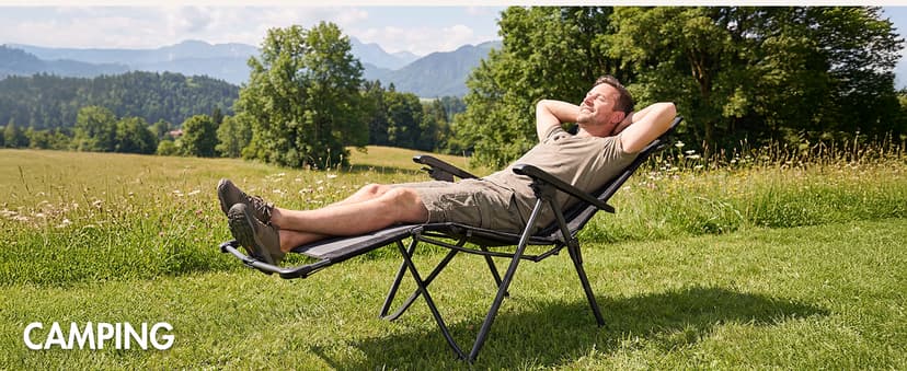 Portal Portable Zero Gravity Chair, Lounge Chair Outdoor Oversized Zero Gravity Chair Folding Lounge Chair with Adjustable Pillows and Cup Holder for Poolside Backyard and Lawn, Support 350lbs