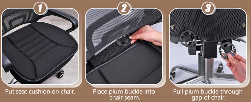 MYFAMIREA Car Seat Cushion Pad 1.2" Thick Comfort Seat Protector for Car Driver Seat Office Chair Home Use Memory Foam Seat Cushion with Non Slip Bottom, 20'' x 18.5'', Black