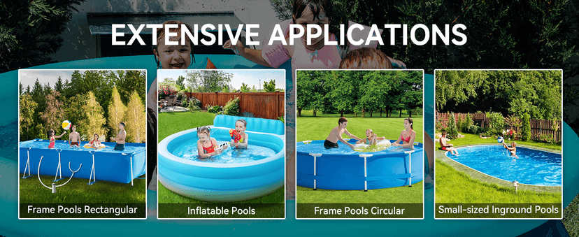 MICOE 17000 BTU Energy Efficient Electric Pool Heat Pump for Above Ground Pools Up to 15ft (8/11/15ft) & 5,000 Gallons, Swimming Pool Heater with Easy Install Kit,110V/120V