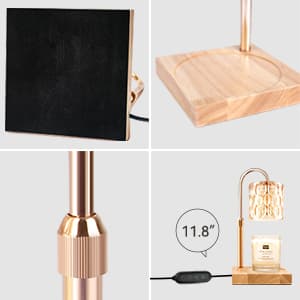 Candle Warmer Lamp with 3 Bulbs, Adjustable Height Dimmable Candle Warmer with Timer, Candle Lamp with Charming Gift Box Ribbon,Birthday Gifts for Women Mom, House Warming Gifts New Home Decor