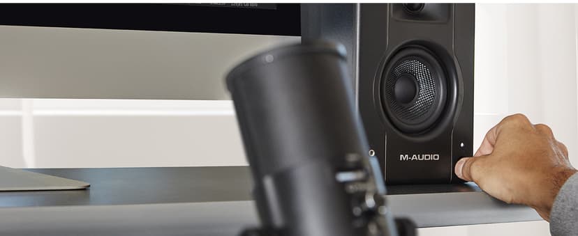 M-AUDIO BX3 Pair 3.5" Wired Studio Monitors and PC Speakers for Recording and Multimedia with Music Production Software
