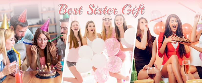 14oz Pink Marble Coffee Mug with Gold Print, Lid, Spoon, Greeting Card and Elegant Gift Box, Present for Big Sister Sister Birthday Gifts for Sister from Brother Sisters, 14oz Sisters Mug B0855VHN6G