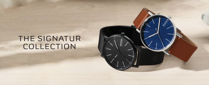 Skagen Signatur Minimalist Men's Watch with Stainless Steel Bracelet, Mesh or Leather Band