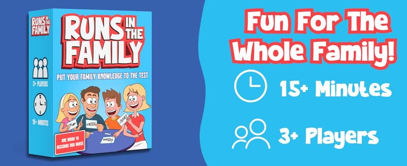 Runs in The Family: Fun Board Games for Family Night - Think Like Your Fam Would - Games for Kids-Adults