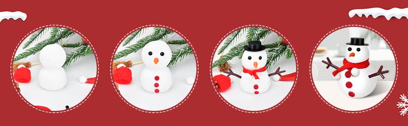Christmas Xmas Birthday Gifts for Teen Boys Girls,Easy-to-Shape Air Dry Modeling Clay,Encourages Creativity&Motor Skills Christmas Crafts Stocking Stuffers for Kids,9 Pack Clay Build Snowman Kit B0FC2LQDQP