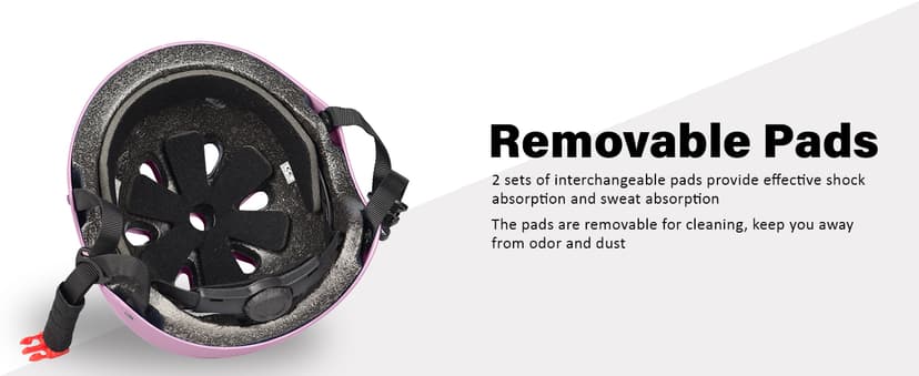 Skateboard Bike Helmet, Lightweight Adjustable, Multi-Sport for Bicycle Skate Scooter, 3 Sizes for Adult Youth & Kids