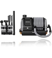 Giraffe Tools Grandstorm Retractable Vacuum Cleaner Wall-Mounted, Shop Wet Dry Vacuum Cleaner with 6 Nozzles for Car Detailing Remote Control Garage Vacuum, Grey