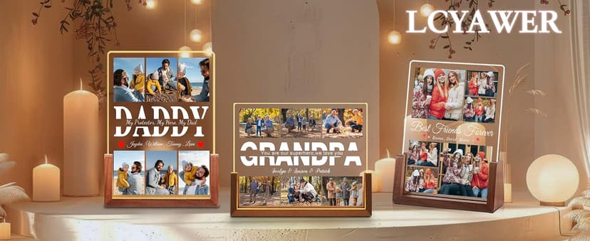 Ship Next Day, Customized Long Distance Friendship Gifts, Custom Friend Night Light, Christmas Anniversary Birthday Gifts Best Friend Birthday Gifts for Women, Custom Best Friend Photo Frame B0DP9GVTRX