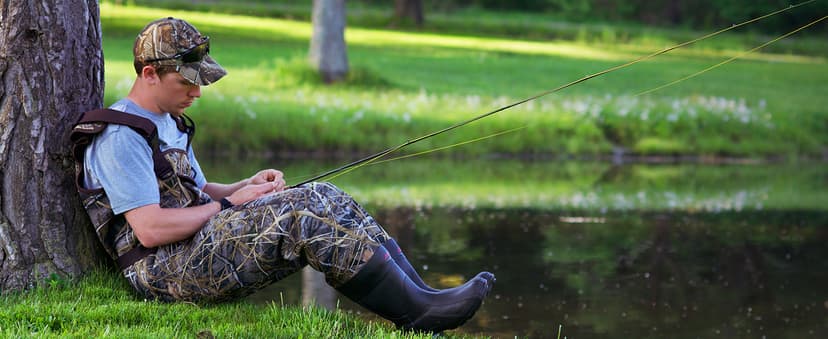 HISEA Hunting Waders for Men with 600G Insulated Boots, 4.5mm Neoprene Waterproof, Bootfoot Chest Wader Fishing Duck Hunting