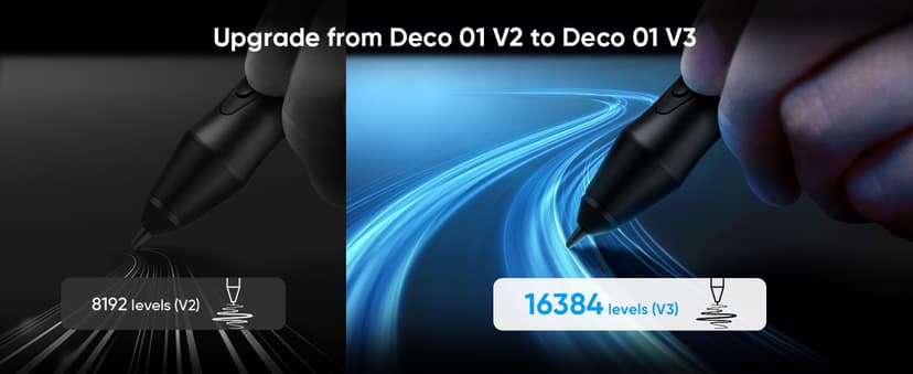 XPPen Updated Deco 01 V3 Drawing Tablet-16384 Levels of Pressure Battery-Free Stylus, 10x6 Inch OSU Graphic Tablet, 8 Hotkeys for Digital Art, Teaching, Gaming Drawing Pad for Chrome, PC, Mac, Android