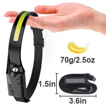 LED Headlamp, 2 Pack Rechargeable Flashlight for Adults, 230 Wide Beam Headlight, Motion Sensor Head Lamp, Adjustable Headband Outdoor Waterproof Head Light for Running, Camping, Hiking