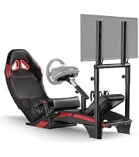 RACGTING Racing Simulator Cockpit for G920 G29 G923, Foldable Racing Simulator for Thrustmaster T248X T248 T300 T150 458 TX Xbox PS5 PS4 PC (Black)