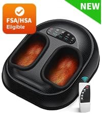CARESKY® Shiatsu Foot Massager with Heat and Remote-FSA Eligible HSA Electric Deep Kneading Foot Massager for Neuropathy, Plantar Fasciitis, Massage Feet/Leg/Calf/Ankle, Gifts for Women and Men B0D83GDVG8