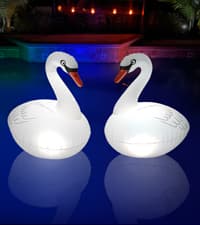 Floating Pool Lights Solar Powered, 7.6 Inch RGB Upper& Lower Color Changing Solar Pool Lights that Float with Dynamic Lighting Effects, IP68 Waterproof Swimming Pools Light for Party Decor(2)