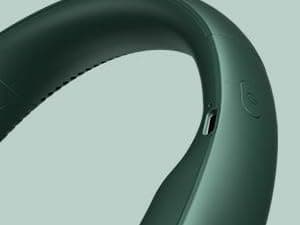 Battery Operated Wearable Personal Fan, Twistable, Rechargeable Travel Essentials, Gifts for Women Men-Dark Green JISULIFE Portable Neck Fan, Hands Free Bladeless Fan, 5 Speeds, 4000 mAh B08911JGGW