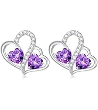 Iefil Christmas Gifts for Women Wife Mom - Sunflower Birthstone Necklace for Women, Anniversary Birthday Gifts 925 Sterling Silver Heart Pendant You Are My Sunshine Jewelry for Girlfriend Mom Daughter