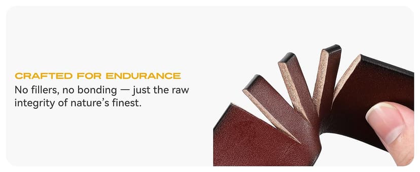 CHAOREN 1.5" Mens Belts Leather - Italian Full Grain Leather Belts - Ideal for Casul Jeans & Work Wear