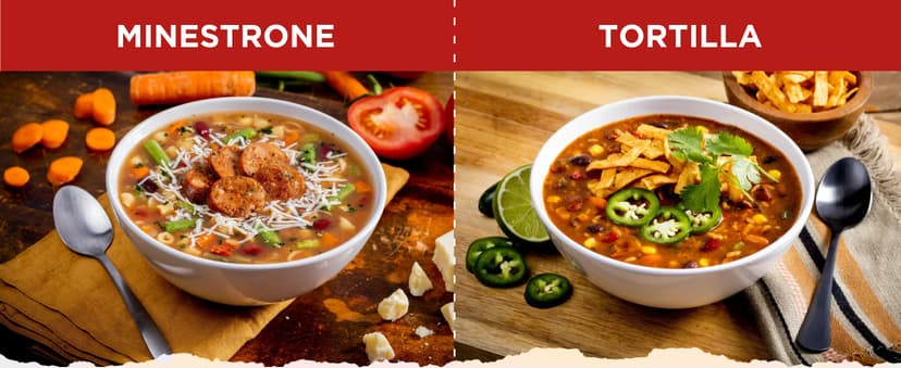 READYWISE - Simple Kitchen, Soup Favorites, Variety Pack, 8 Servings Per Pouch, Soup Mix, Family Size, MRE, Freeze Dried Food, Ready To Eat Meals, Hiking & Backpacking Food, Soup for Family, Pack of 4