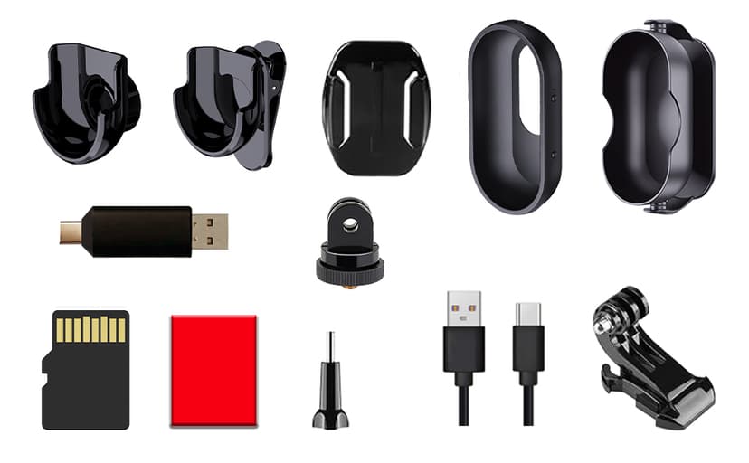 HOFAOUG Mini Body Camera 1080P, Mini Action Cam with Built in 32GB Memory Card, Thumb Sized The Helmet Camera for Work, Travel, Cycling and Body Cam(Black)