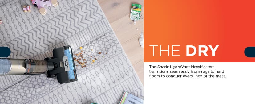 Shark HydroVac MessMaster Wet Dry Vacuum Cleaner, Cordless, 3-in-1 Vacuum Mop All in One & Self-Cleaning System, Lightweight, Powerful Suction, for Hard Floors & Area Rugs, Stone, WD261,Rose Gold