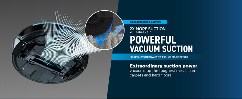 Shark Robot Vacuum & Mop Combo, Powerful Suction, Matrix Plus, 60-Day Debris Capacity, HEPA Bagless Self Empty Base, Sonic Mopping, Home Mapping for Pet Hair - Carpets & Hardfloor, AV2610WA