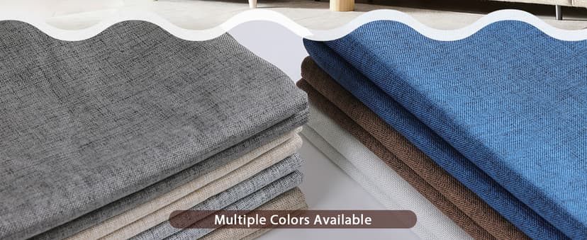 OTOEZ Faux Linen Fabric by The Yard, 58" W 1mm Thicken Upholstery Fabric Durable Faux Linen Type Cloth Upholstery Material for Sofa, Chair, Seat Repair & DIY Projects (Light Coffee, 1 Yard 58x36 Inch)
