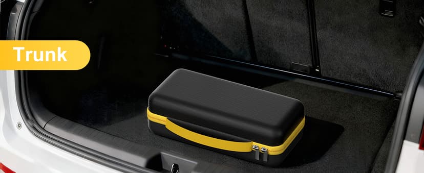 ProCase Hard Case for Fanttik Slim V8 Apex/ V8 Mate/ V10 Apex/ V10 Mate Cordless Car Vacuum, Portable Travel Carrying Storage Organizer with Mesh Pocket for Mini Handheld Vac Cleaner Accessory -Black