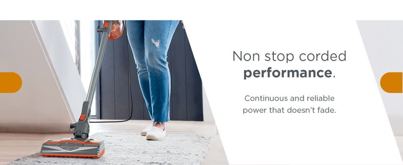 Shark Rocket Ultra-Light Corded Bagless Vacuum for Carpet and Hard Floor Cleaning with Swivel Steering (HV301), Gray/Orange