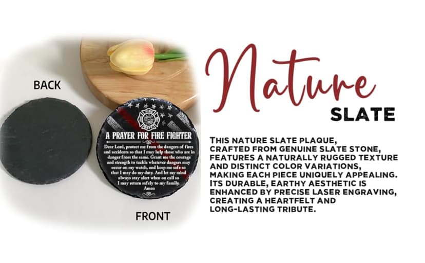 Firefighter Gifts for Men – Fireman Prayer Plaque – Firefighter Graduation Gifts – Inspirational Fire Fighter Decor for Home or Office, Birthday, Christmas, Thank You, Retirement Keepsake