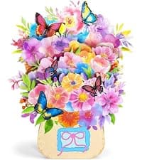 Happy Birthday Gifts Cards for Women, Daughter, Mom, Sister, Friend, Butterflies Greeting Card with Blank Notecard & Envelope Birthday Cards for Women, Butterfly Pop Up Card Box B0FHW31JY5