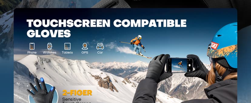 Deemii Winter Gloves Men Women Made with 3M Thinsulate, Lightweight Thermal Warm Gloves for Cold Weather with Touch Screen Fingers, Water Resistant Running Gloves for Cycling, Hiking, Driving