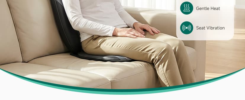 Snailax 2026 Upgraded Shiatsu Roller Back Massager with Heat Massage Chair Pad Kneading Back Massager for Pain Relief Deep Tissue Chair Massage Pad for Office Home