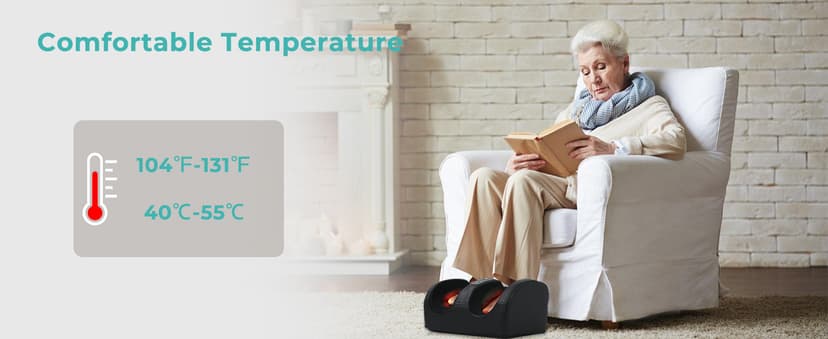 Shiatsu Foot Massager Machine with Heat, Foot and Calf Massager with Massage Roller, Deep Tissue Massager for Plantar Fasciitis, Pain Relief, Promotes Blood Circulation, Gifts for Women & Men